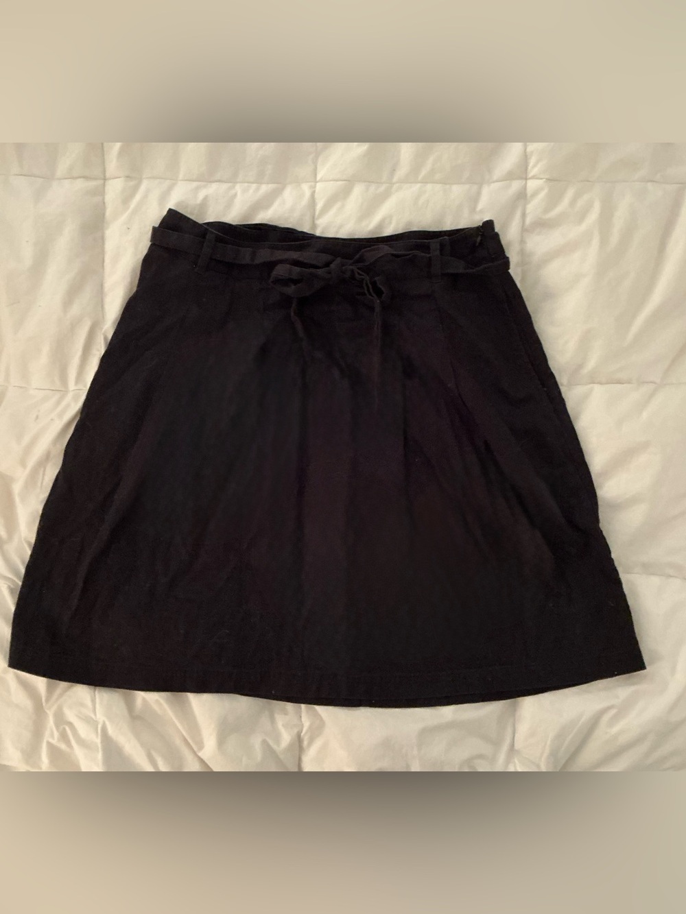 Banana Republic Black Linen-Cotton Blend Mini Skirt Size 18